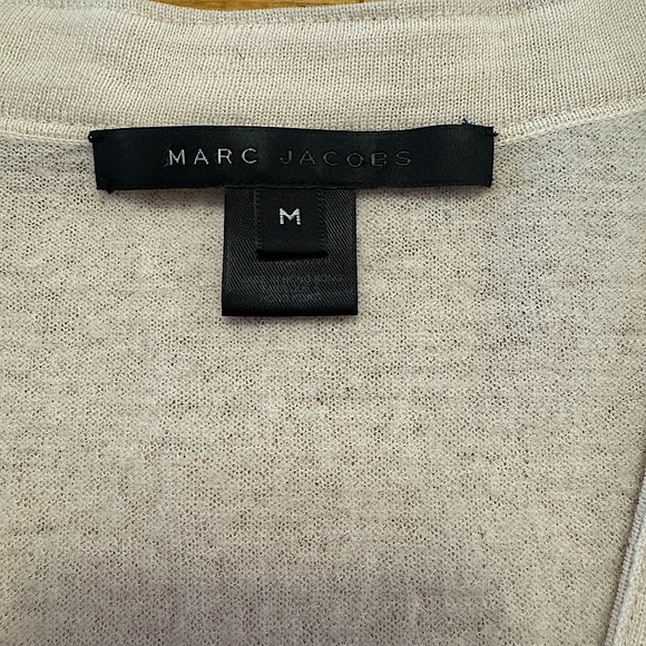 Marc Jacobs Cream Wool Short Sleeve Cropped Cardigan Jewel Detailing Size Medium - Picture 7 of 9